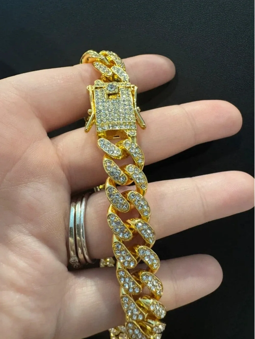 Lion Cuban chain, iced out pendant and chain 24”
